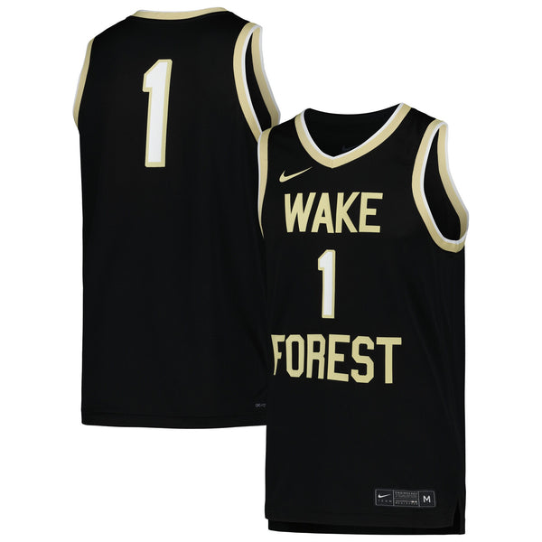 Nike Black Wake Forest Demon Deacons Replica Basketball Jersey