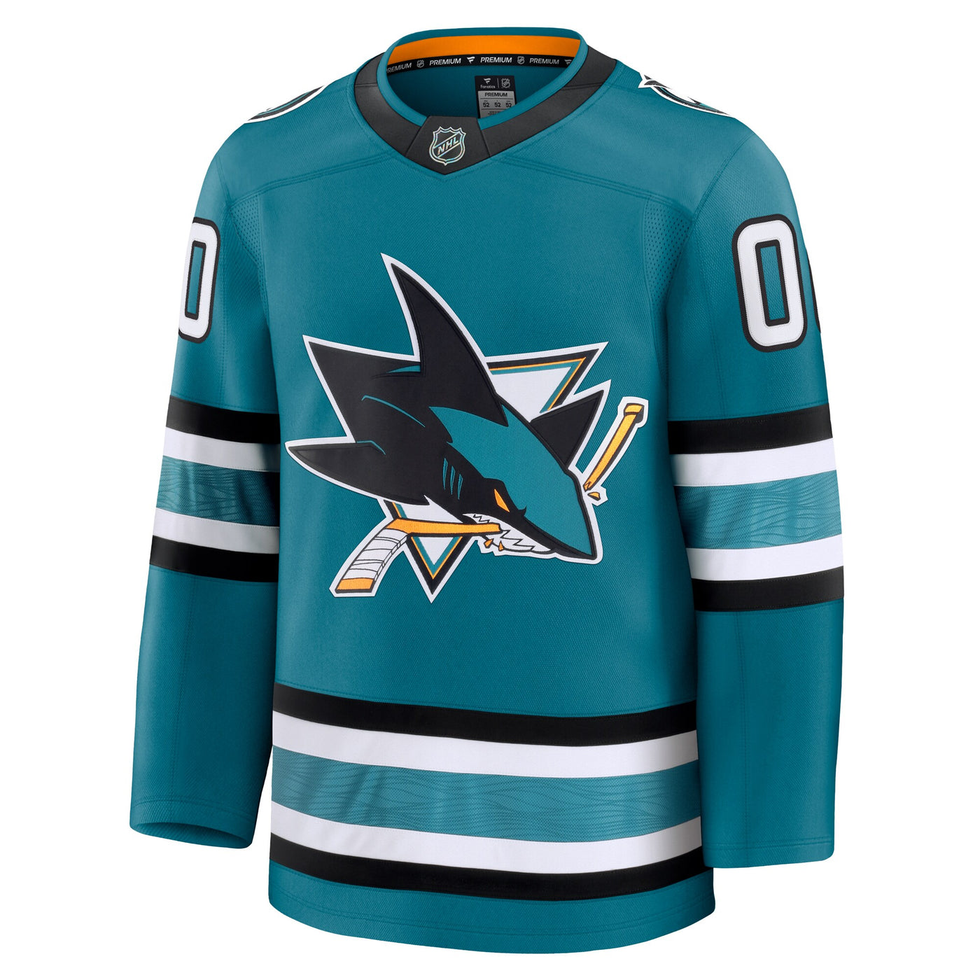 San Jose Sharks Fanatics Teal Home Premium Custom Jersey