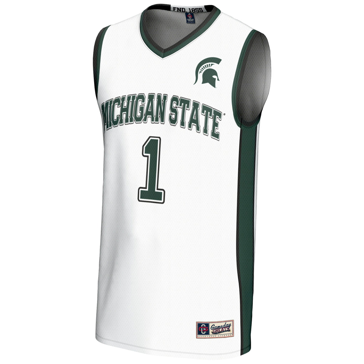 #1 Michigan State Spartans GameDay Greats Lightweight Basketball Jersey - White