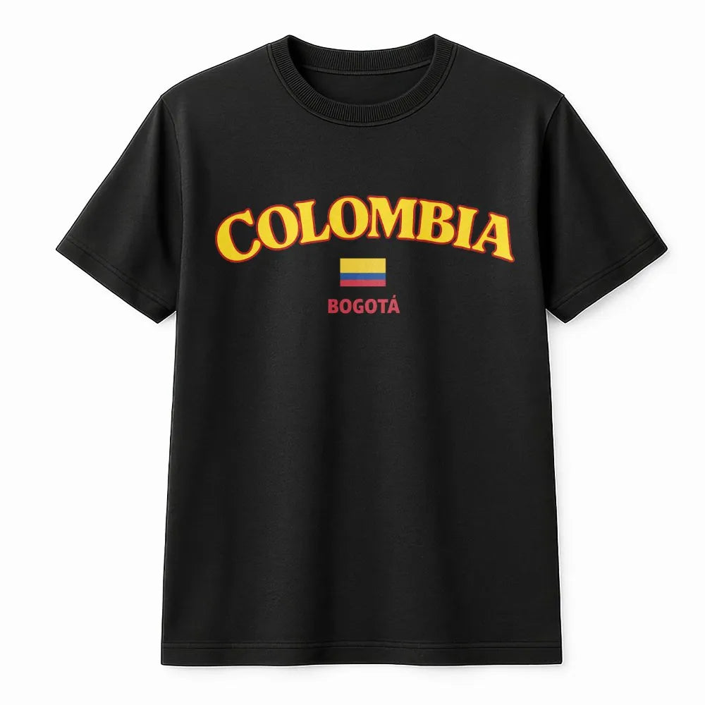 Colombia Sweatshirt | Vintage Bogota Flag Graphic | Soft Cotton Blend | Colombian Pride Travel Gift
