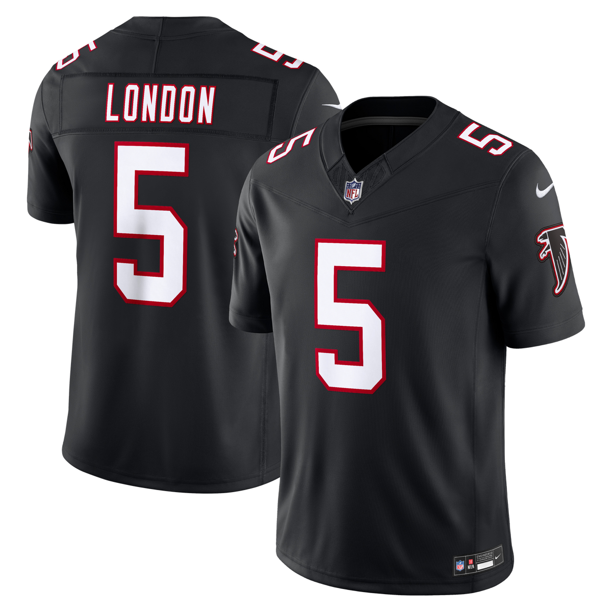 Atlanta Falcons Drake London Black Alternate Throwback Vapor F.U.S.E. Stitched Limited Jersey