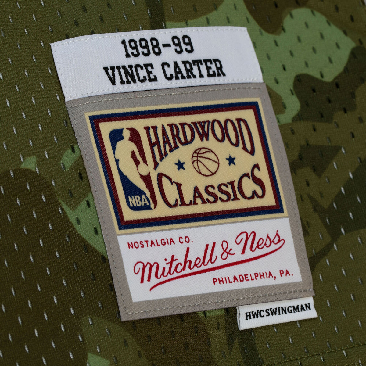 Toronto Raptors NBA Vince Carter 1998 Ghost Green Camo Swingman Jersey By Mitchell & Ness -