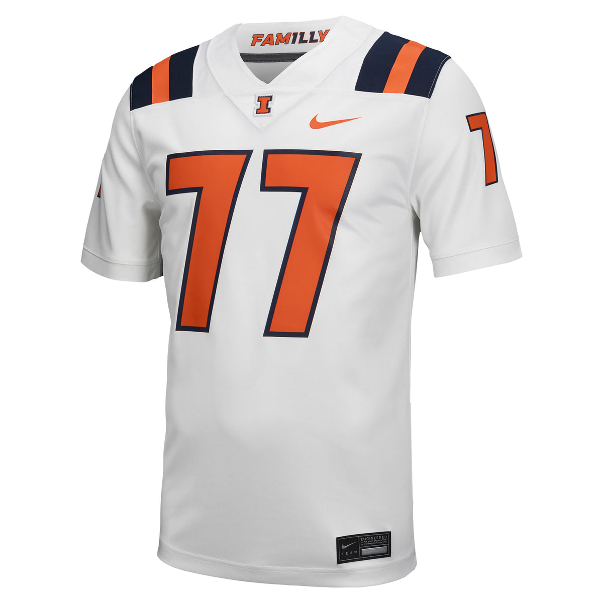 #77 Illinois Fighting Illini Untouchable Football Jersey – White