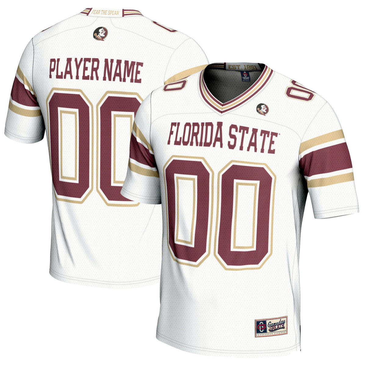 Florida State Seminoles GameDay Greats NIL Pick-A-Player Football Jersey - White