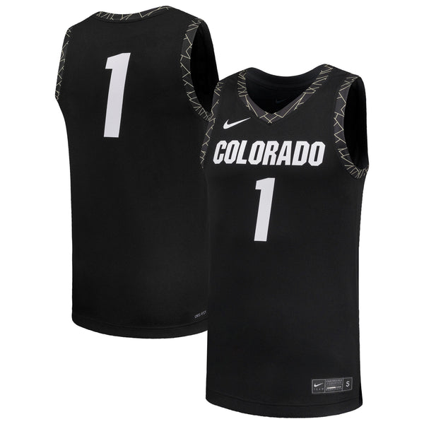 #1 Colorado Buffaloes Replica Basketball Jersey - Black