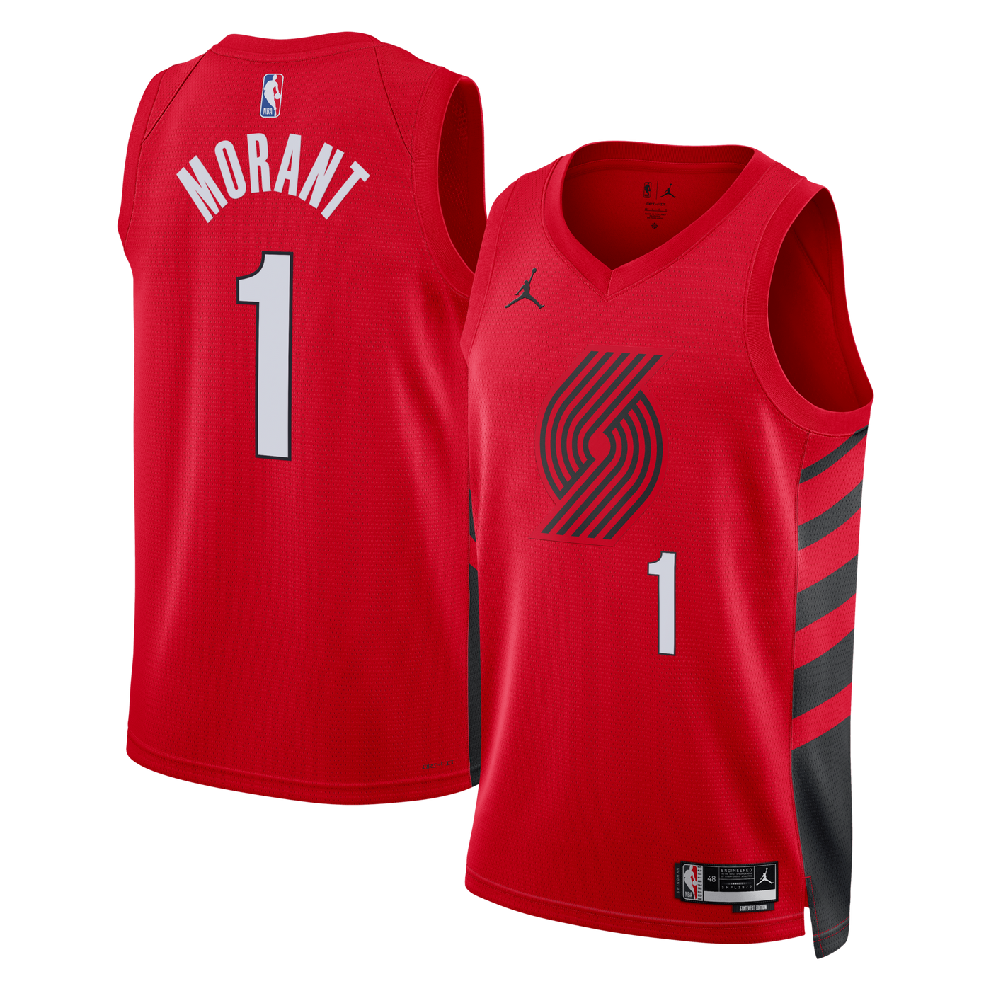 Portland Trail Blazers Jordan Brand Statement Edition Swingman Jersey - Red - Ja Morant