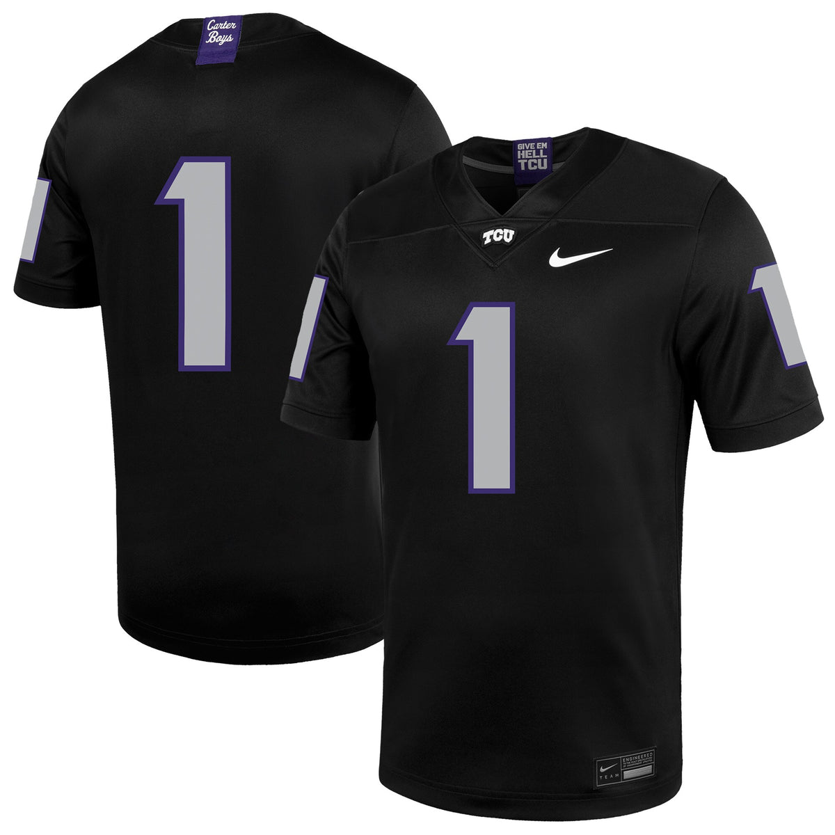 #1 TCU Horned Frogs Untouchable Football Jersey – Black