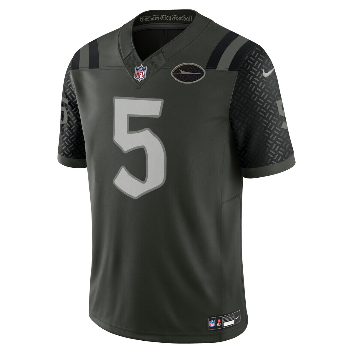 New York Jets Garrett Wilson Gotham Green 2025 Rivalries Collection Stitched Limited Jersey
