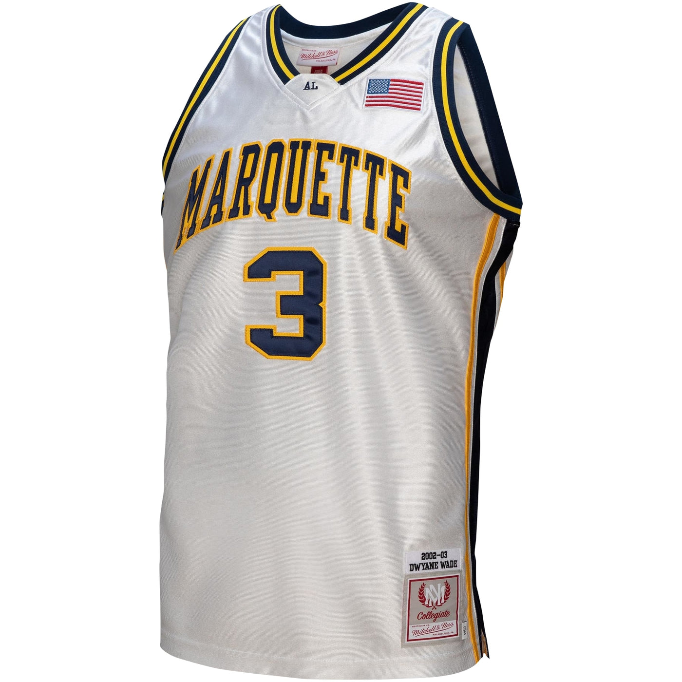 Mitchell & Ness Dwyane Wade White Marquette Golden Eagles College Vault 2002/03 Authentic Jersey
