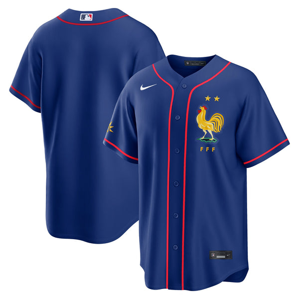 France National Team x MLB Nike Blue Stadium Replica Jersey