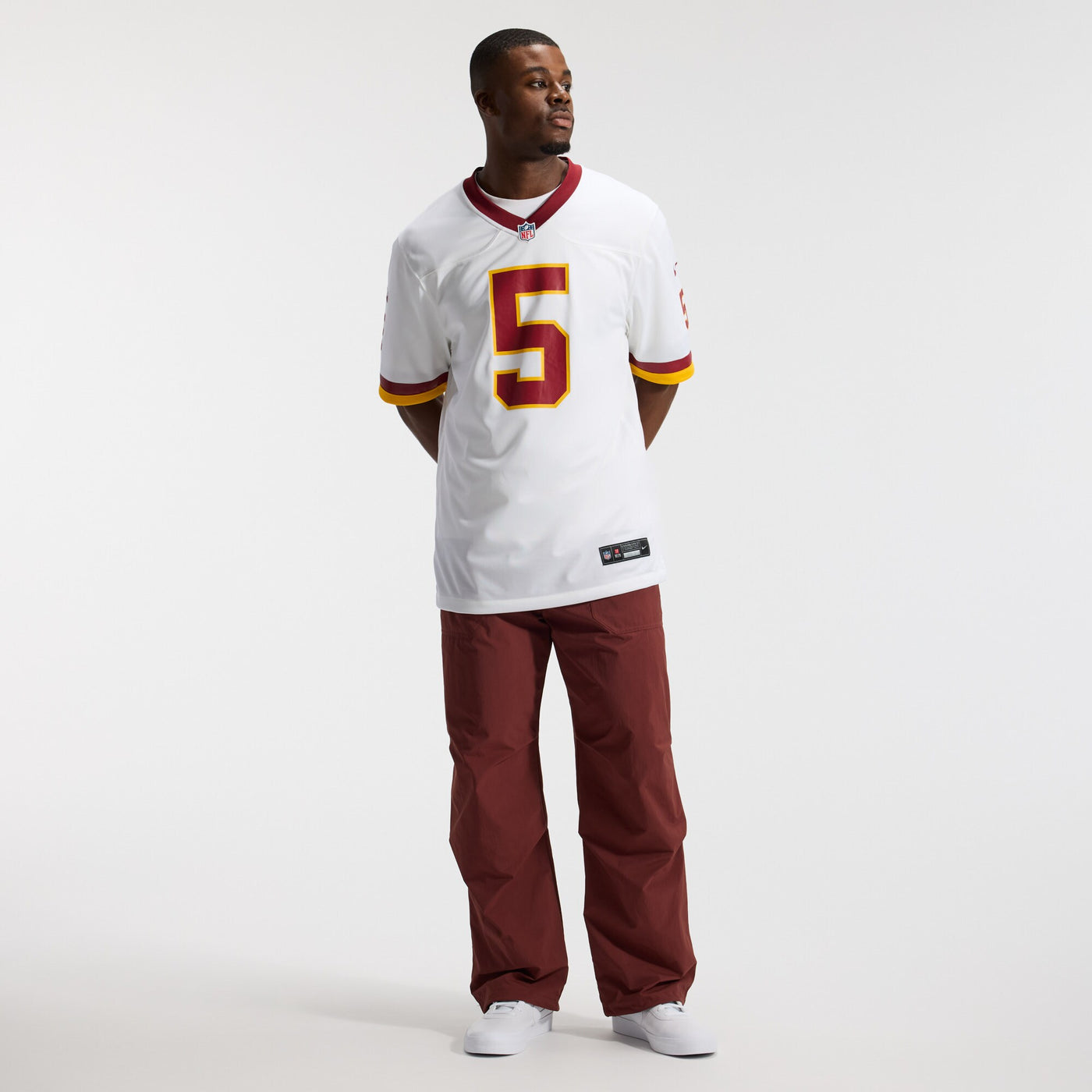 Washington Commanders Jayden Daniels Nike White Game Super Bowl Era Jersey