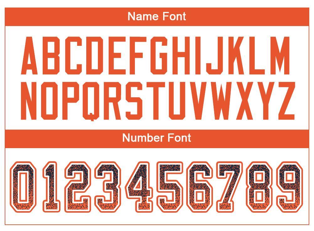 Custom Navy Orange-White Drift Fashion Football Jersey