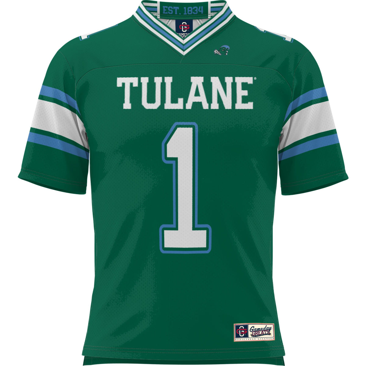 #1 Tulane Green Wave GameDay Greats Football Jersey - Green