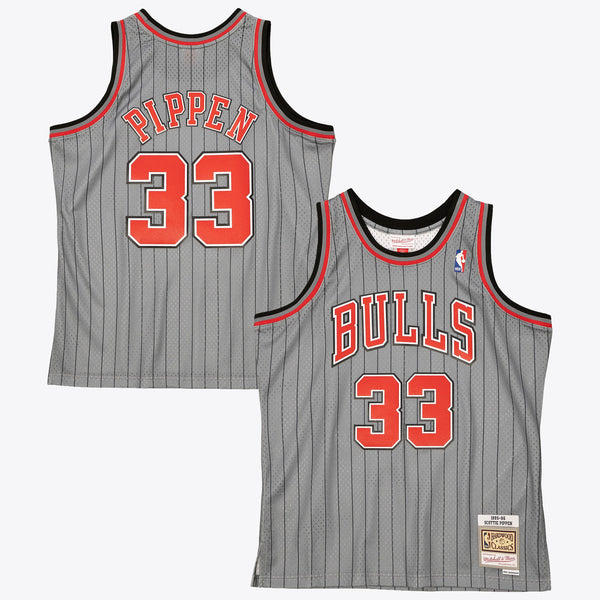 Chicago Bulls Mitchell & Ness Scottie Pippen 1995 Reload Swingman Authentic Jersey - Grey