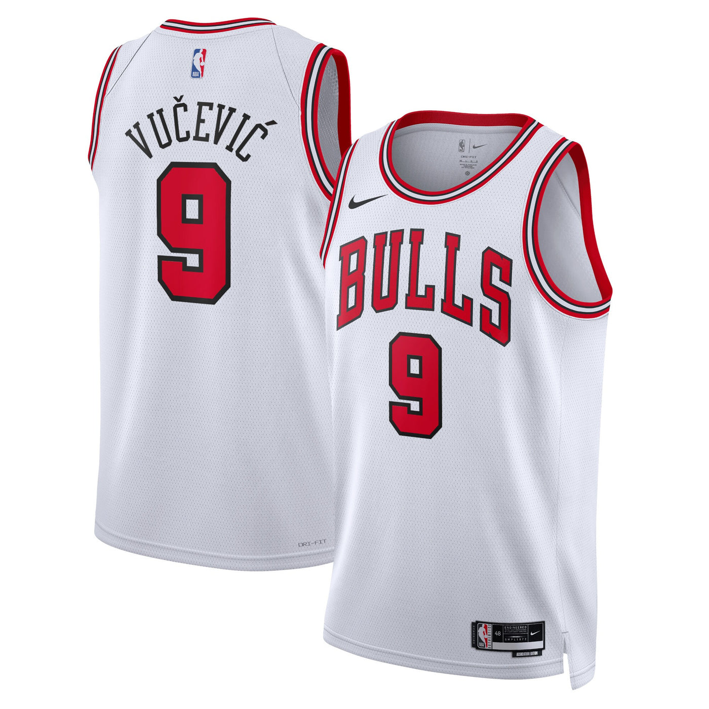 Chicago Bulls Nike Association Edition Swingman Jersey - White - Nikola Vučević