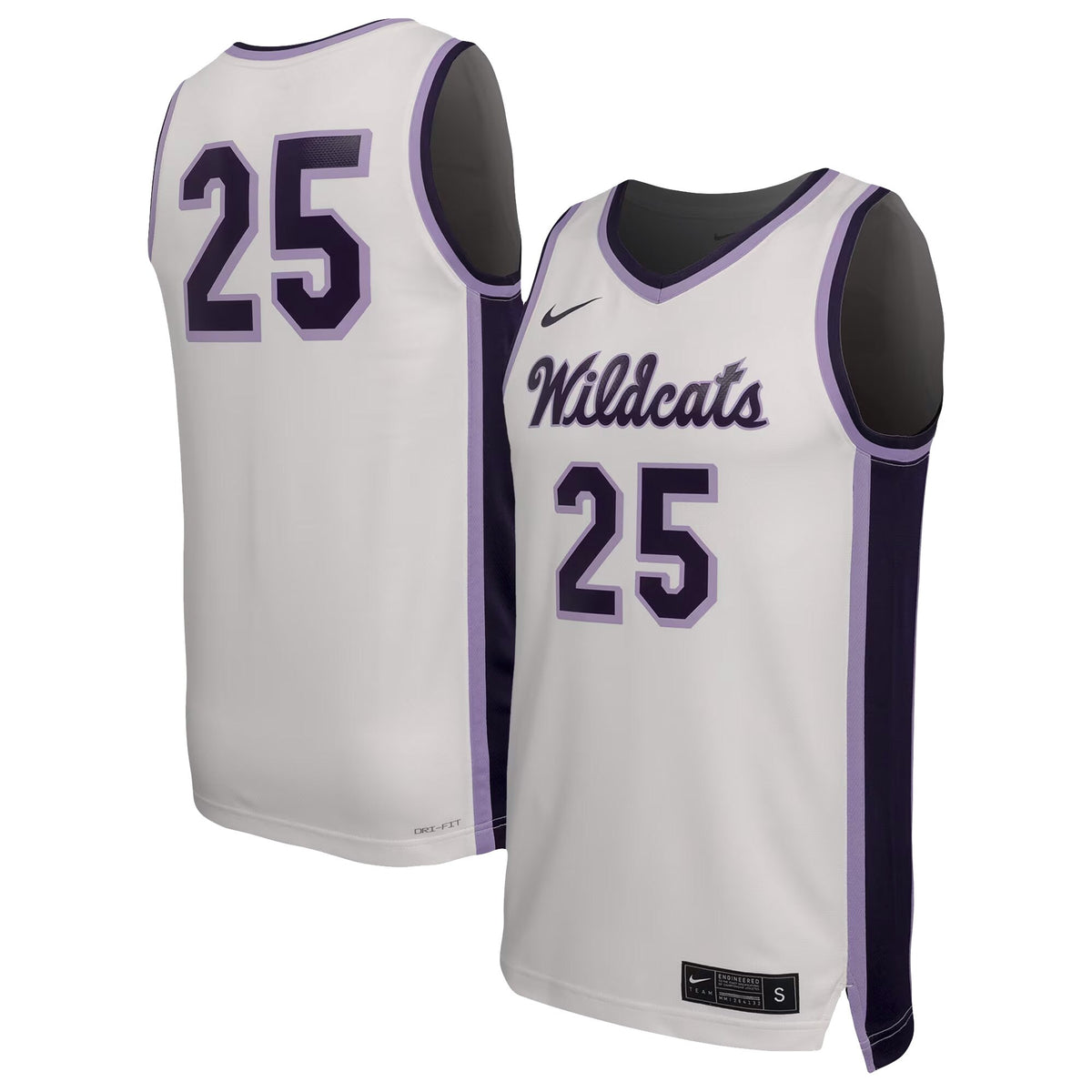 #25 Kansas State Wildcats Replica Basketball Jersey - White