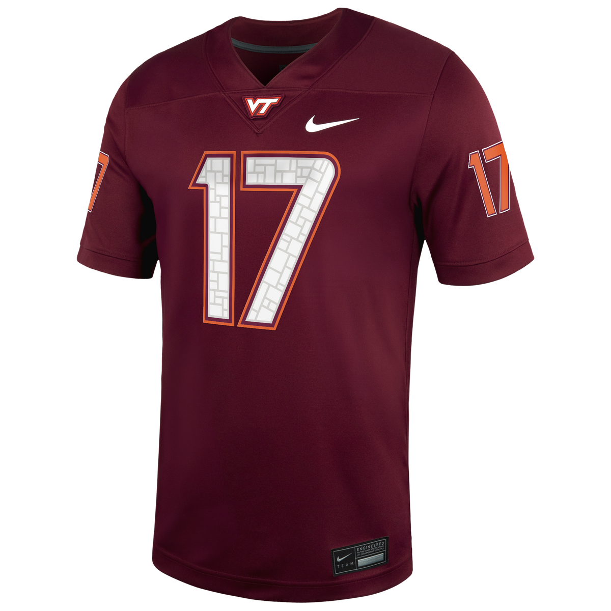 Ethan Grunkemeyer Virginia Tech Hokies Home Game Jersey - Maroon