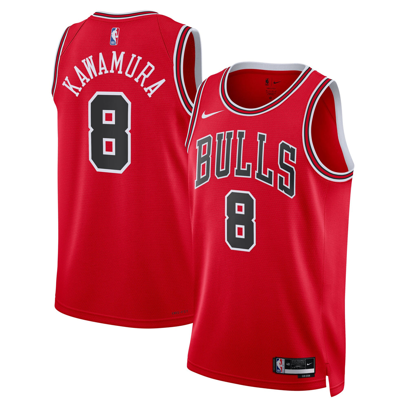 Chicago Bulls Nike Icon Edition Swingman Jersey - Red - Yuki Kawamura