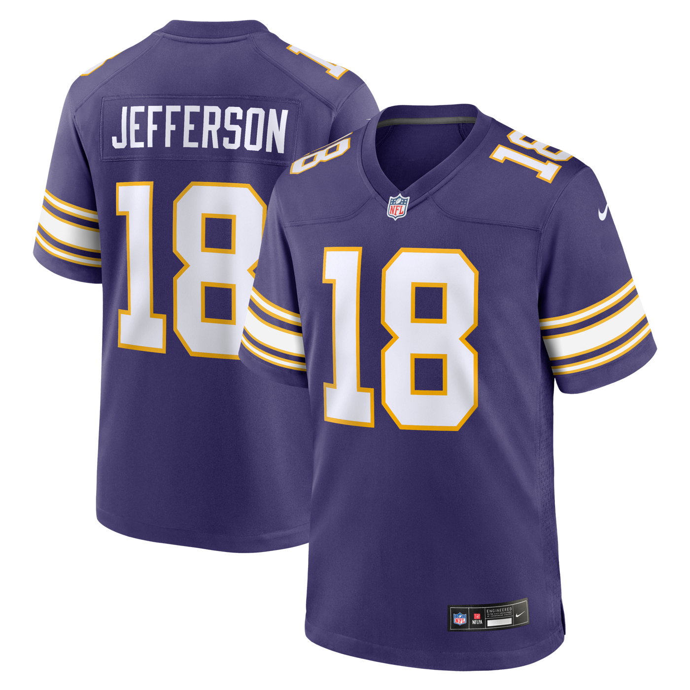 Minnesota Vikings Justin Jefferson Nike Purple Classic Player Game Jersey