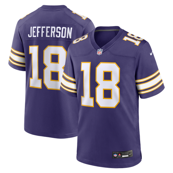Minnesota Vikings Justin Jefferson Nike Purple Classic Player Game Jersey