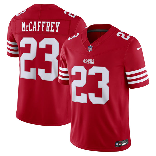 San Francisco 49ers Christian McCaffrey Nike Scarlet Team Vapor F.U.S.E. Stitched Limited Jersey