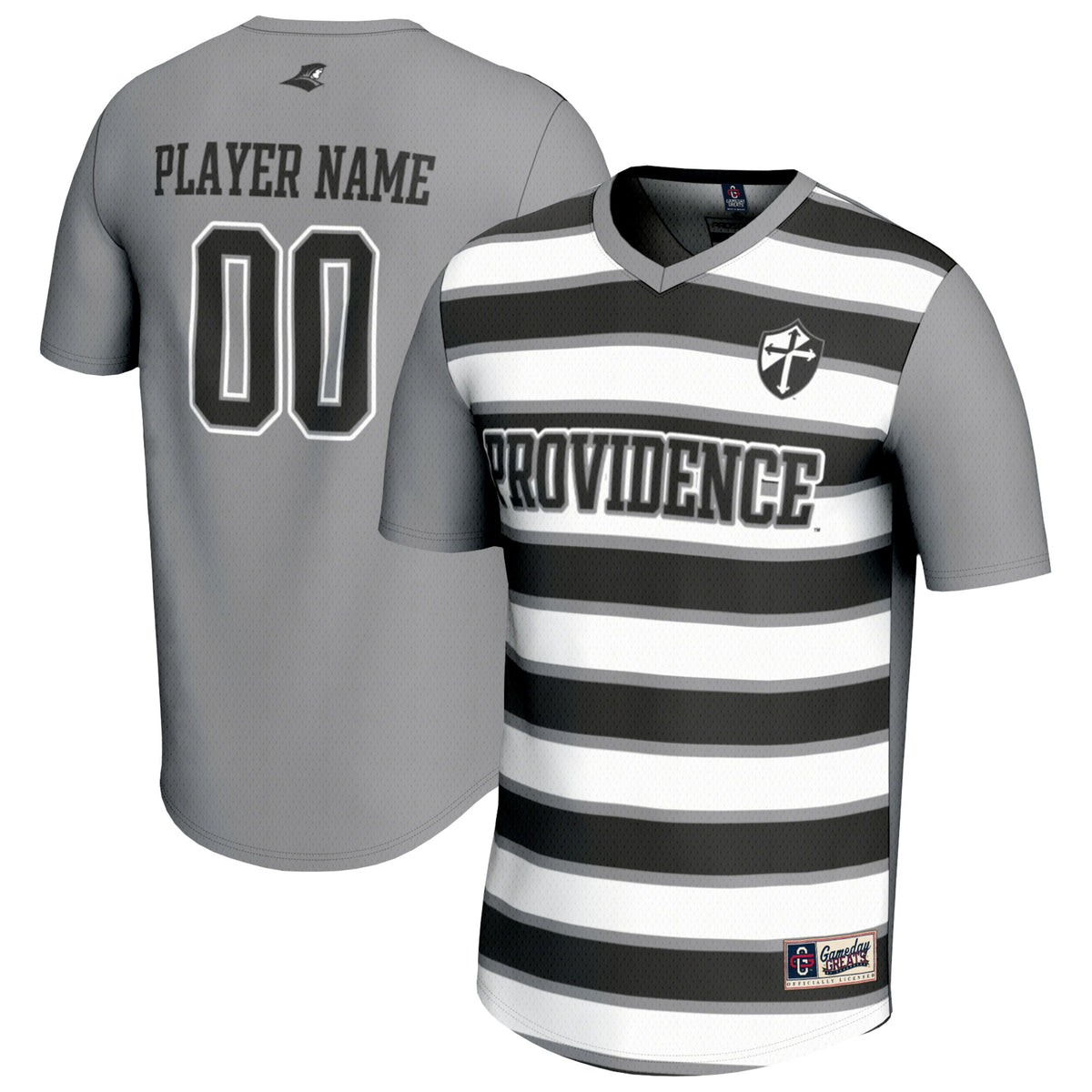 Providence Friars GameDay Greats Collegiate Soccer NIL Pick-A-Player Fashion Jersey - Silver/Black