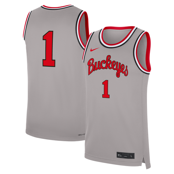 #1 Ohio State Buckeyes Alternate Replica Basketball Jersey - Gray