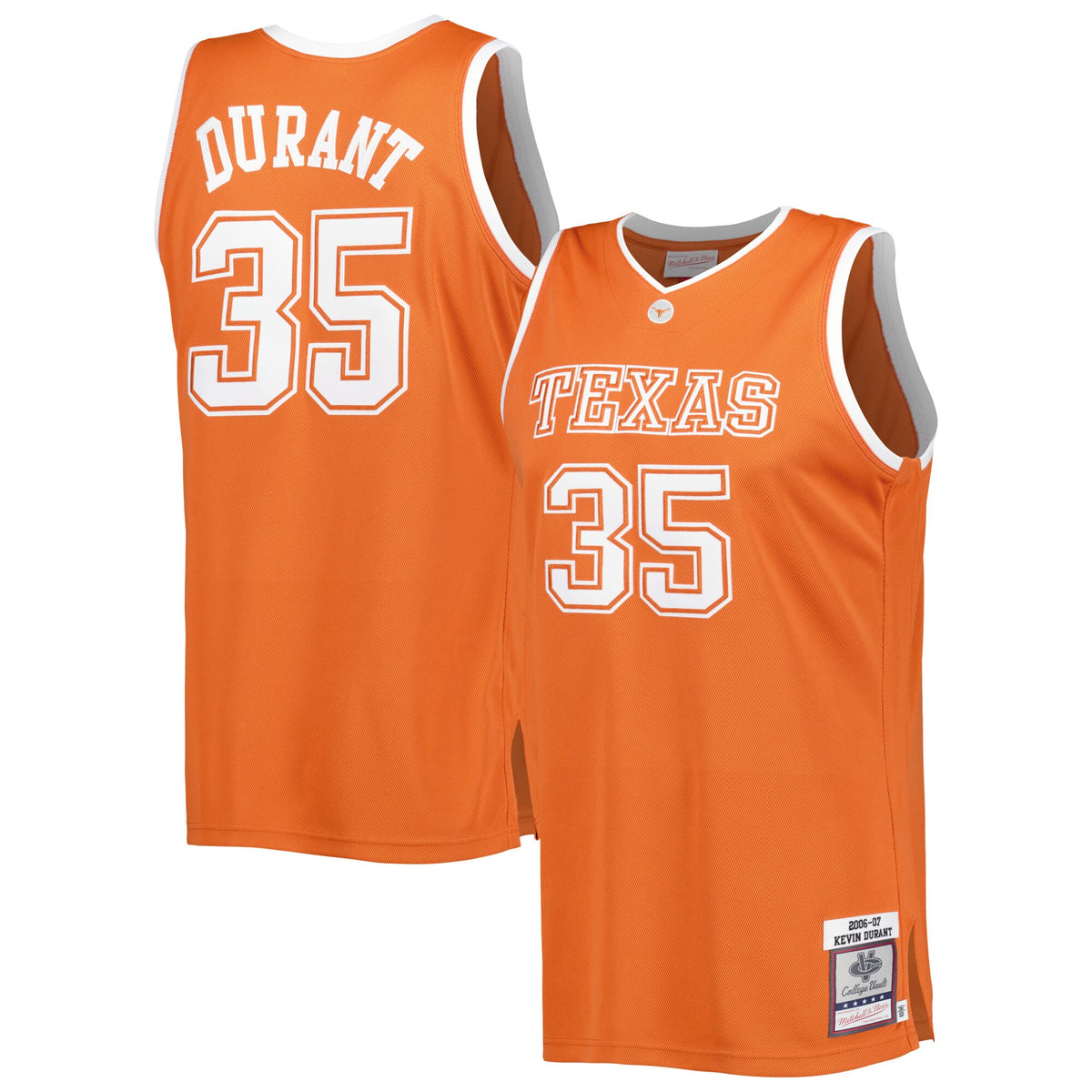 Kevin Durant Texas Longhorns Mitchell & Ness 2006/07 Throwback Jersey - Burnt Orange