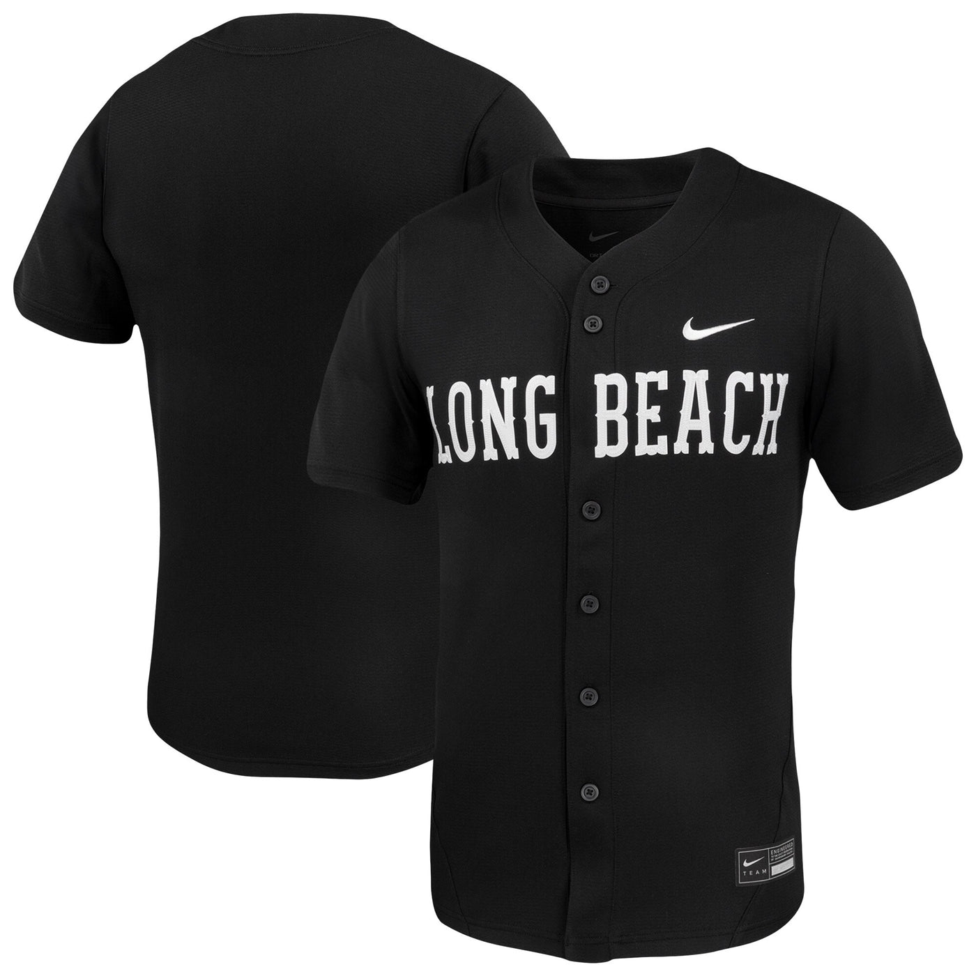 Nike Black Cal State Long Beach The Beach Replica Baseball Jersey