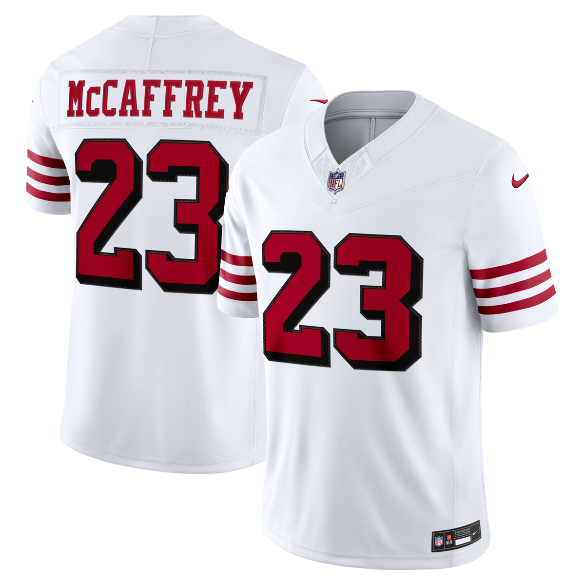 San Francisco 49ers Christian McCaffrey White Alternate Vapor F.U.S.E. Stitched Limited Jersey