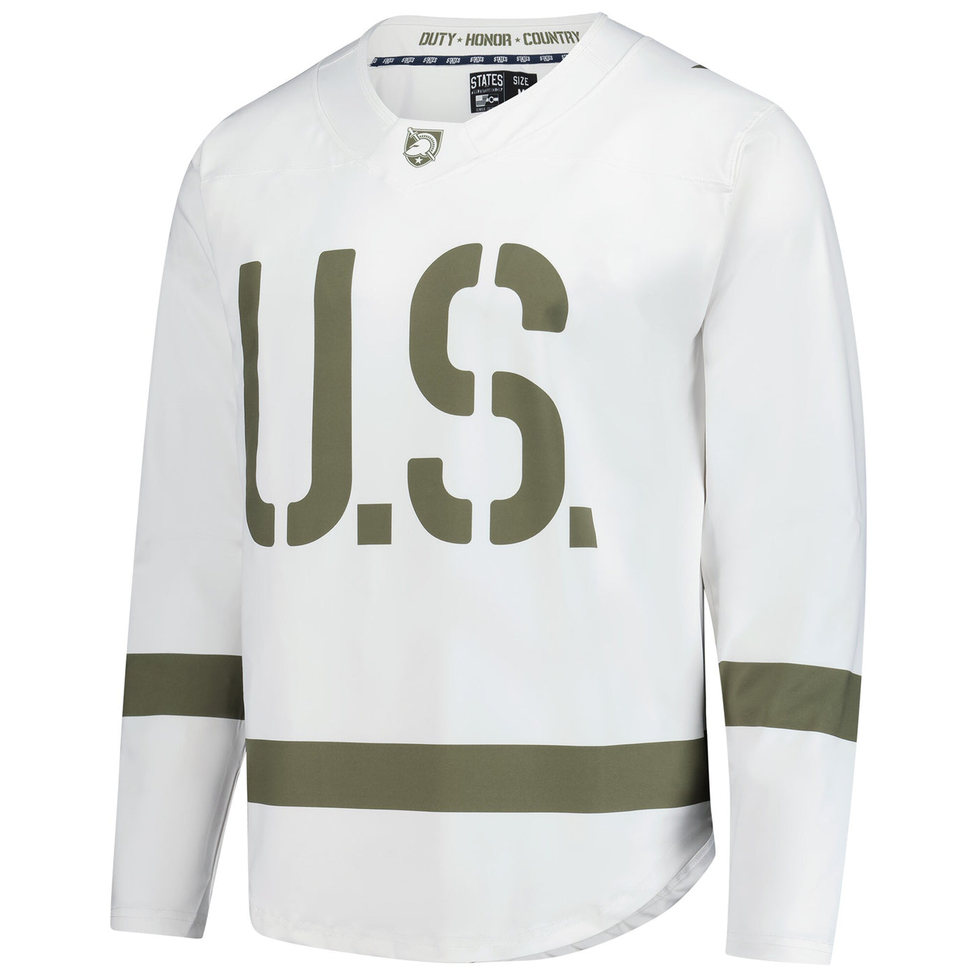 White/Olive Army Black Knights Replica Hockey Jersey