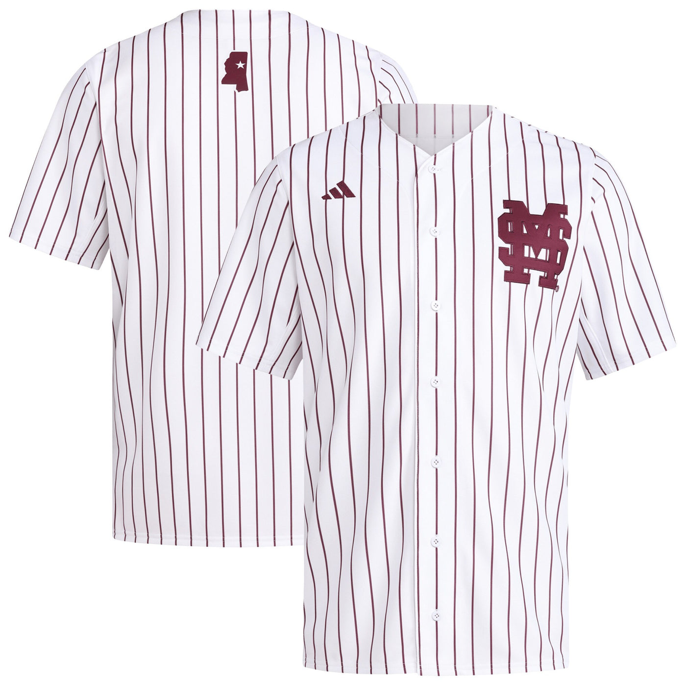 adidas White Mississippi State Bulldogs Replica Baseball Jersey