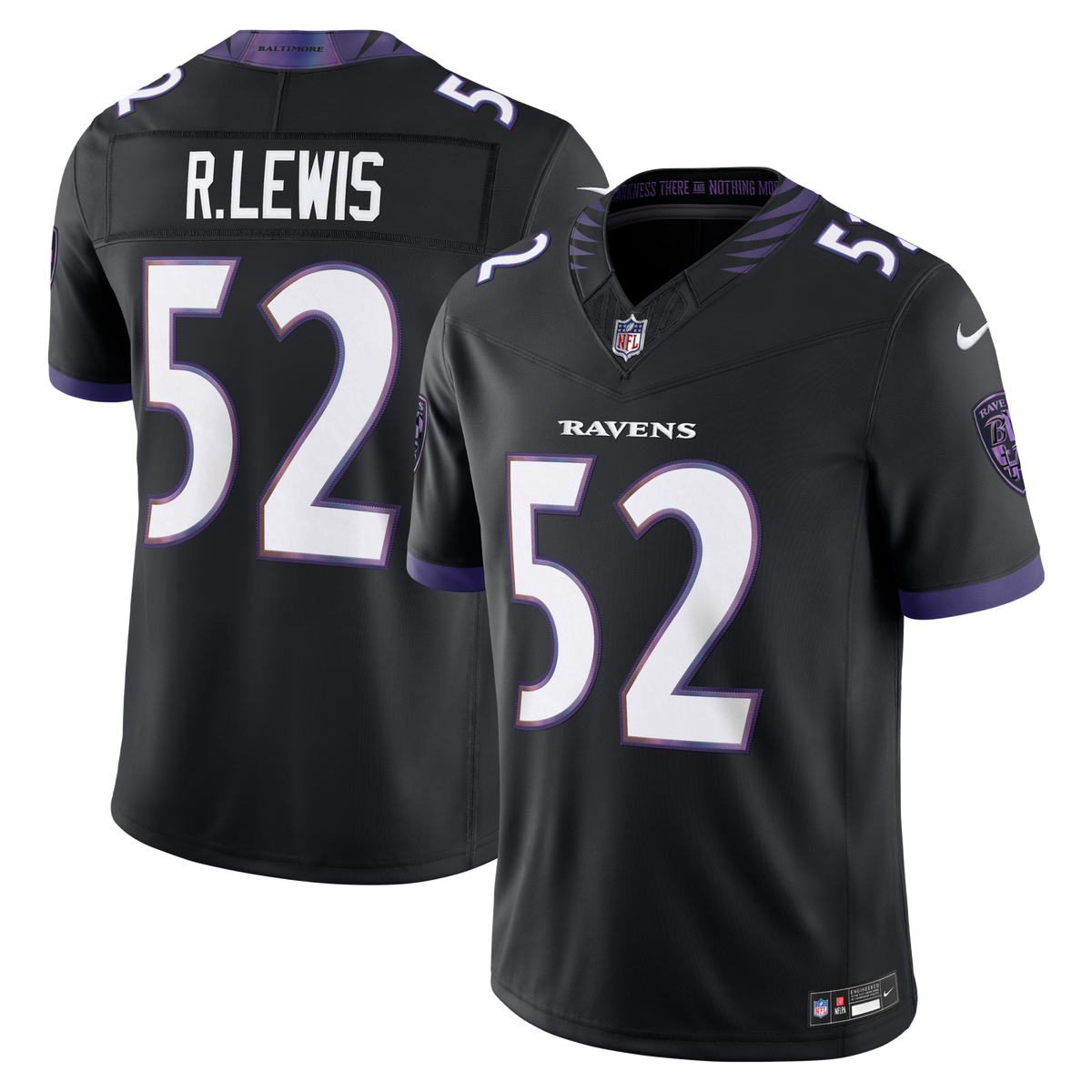 Baltimore Ravens Ray Lewis Black Alternate Vapor F.U.S.E. Stitched Retired Player Limited Jersey