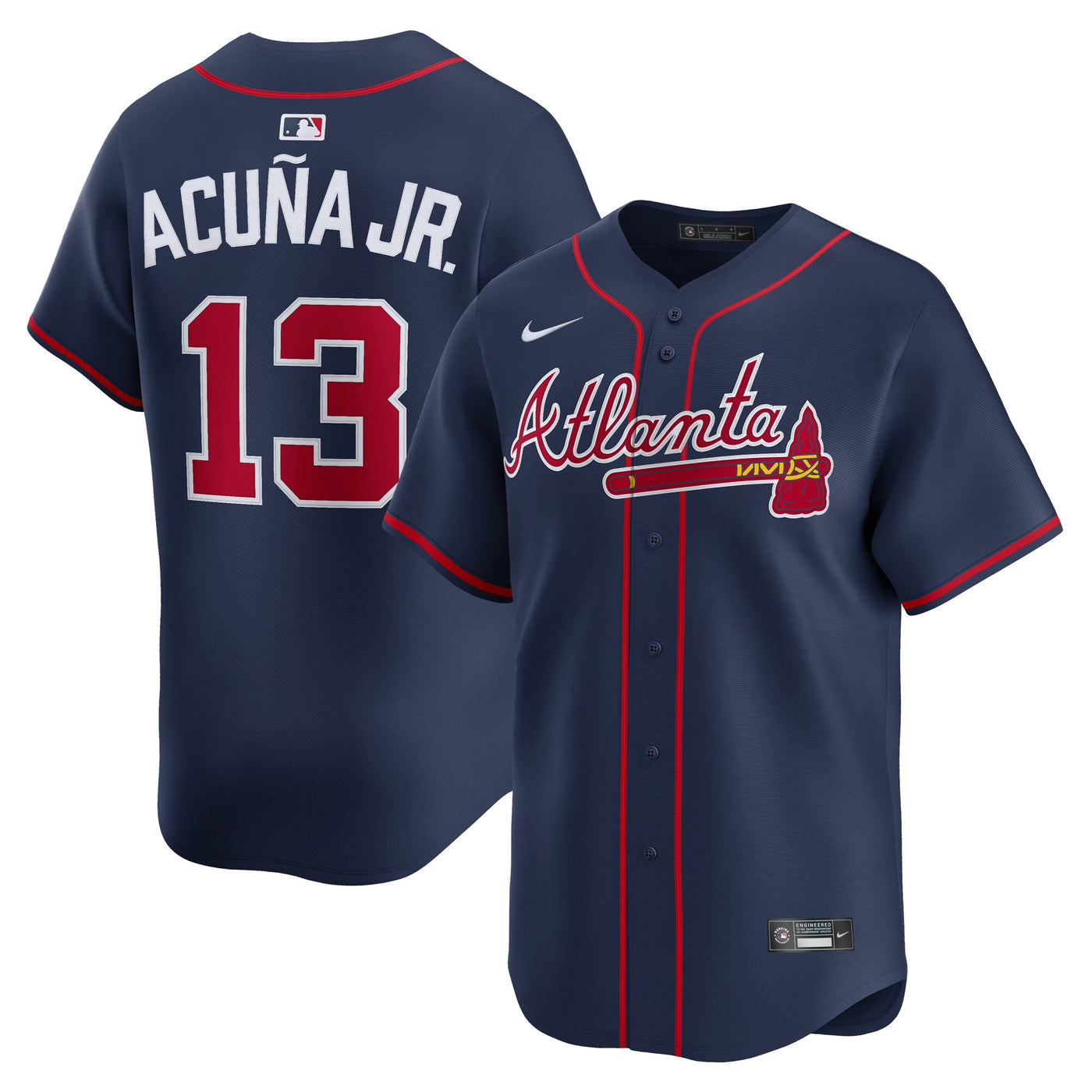 Atlanta Braves Ronald Acuña Jr. Nike Navy Alternate Limited Jersey