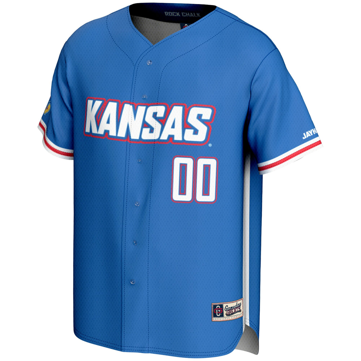 Kansas Jayhawks GameDay Greats NIL Pick-A-Player Lightweight Baseball Jersey - Royal