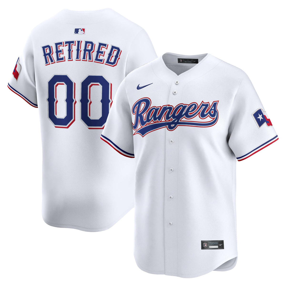 Texas Rangers White Home Limited Pick-A-Player Retired Roster Jersey