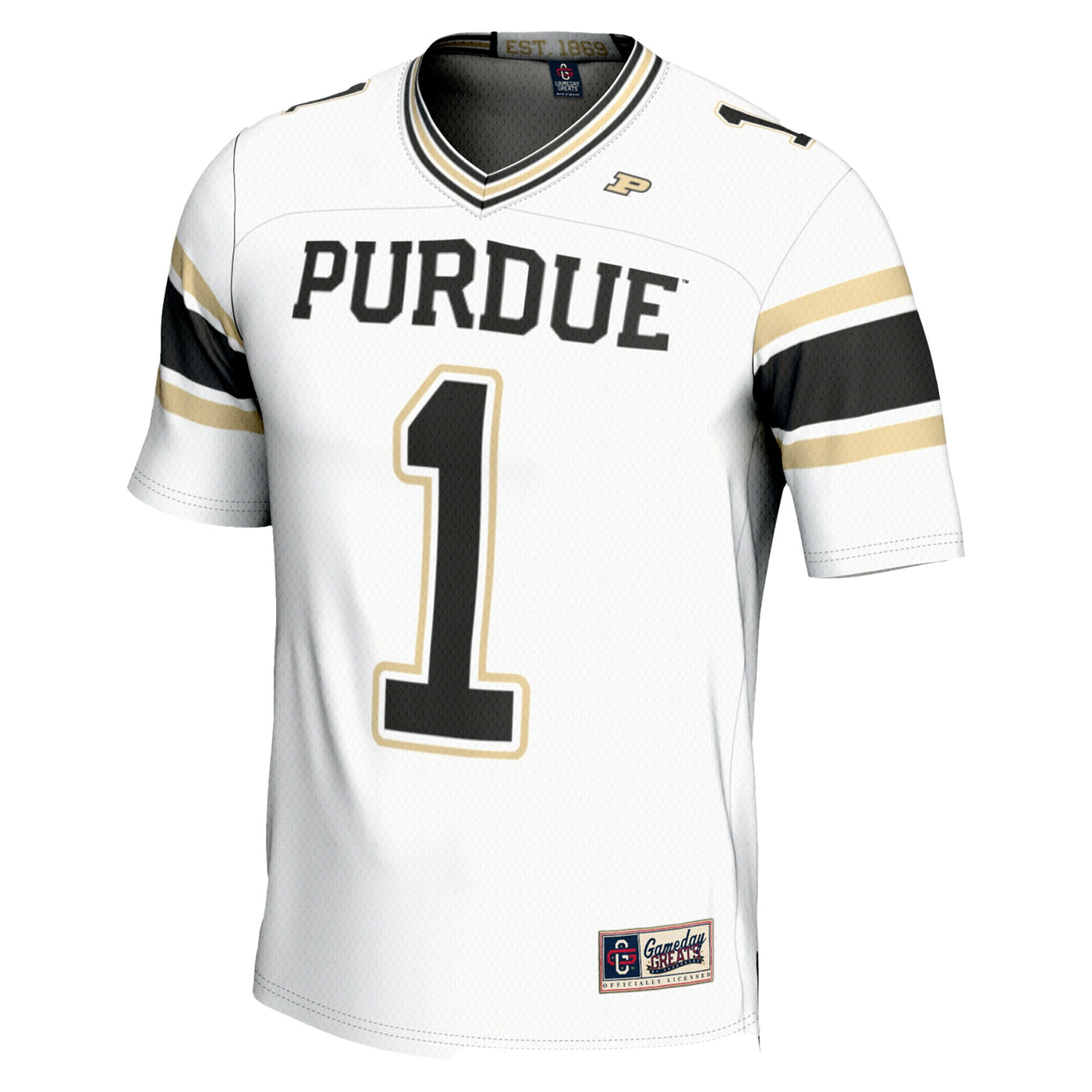 GameDay Greats #1 White Purdue Boilermakers Endzone Football Jersey