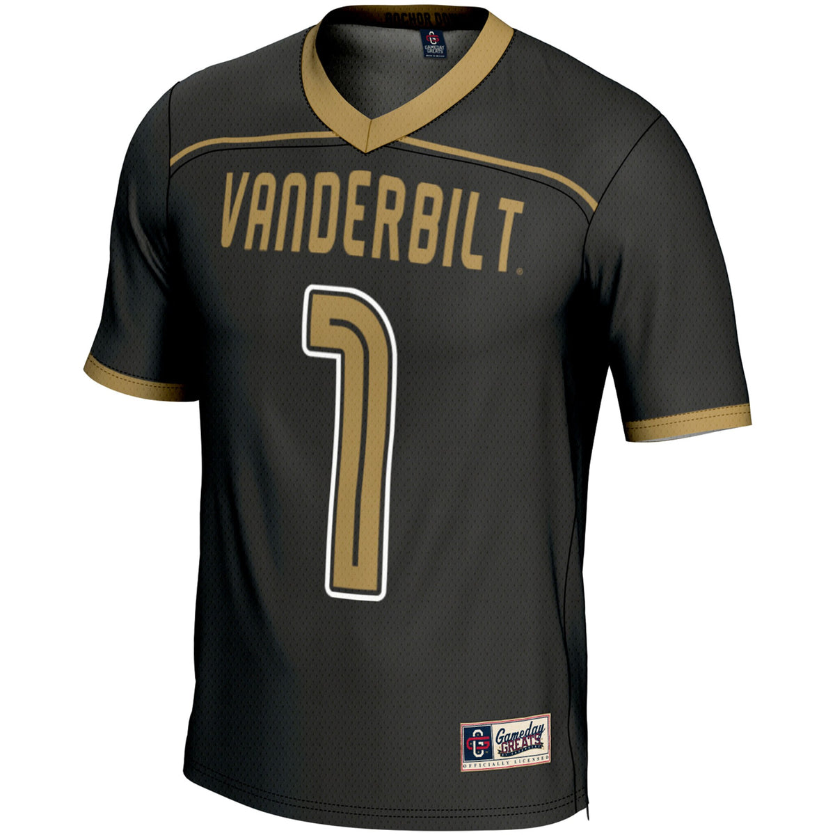 #1 Vanderbilt Commodores GameDay Greats Lightweight Lacrosse Jersey - Black