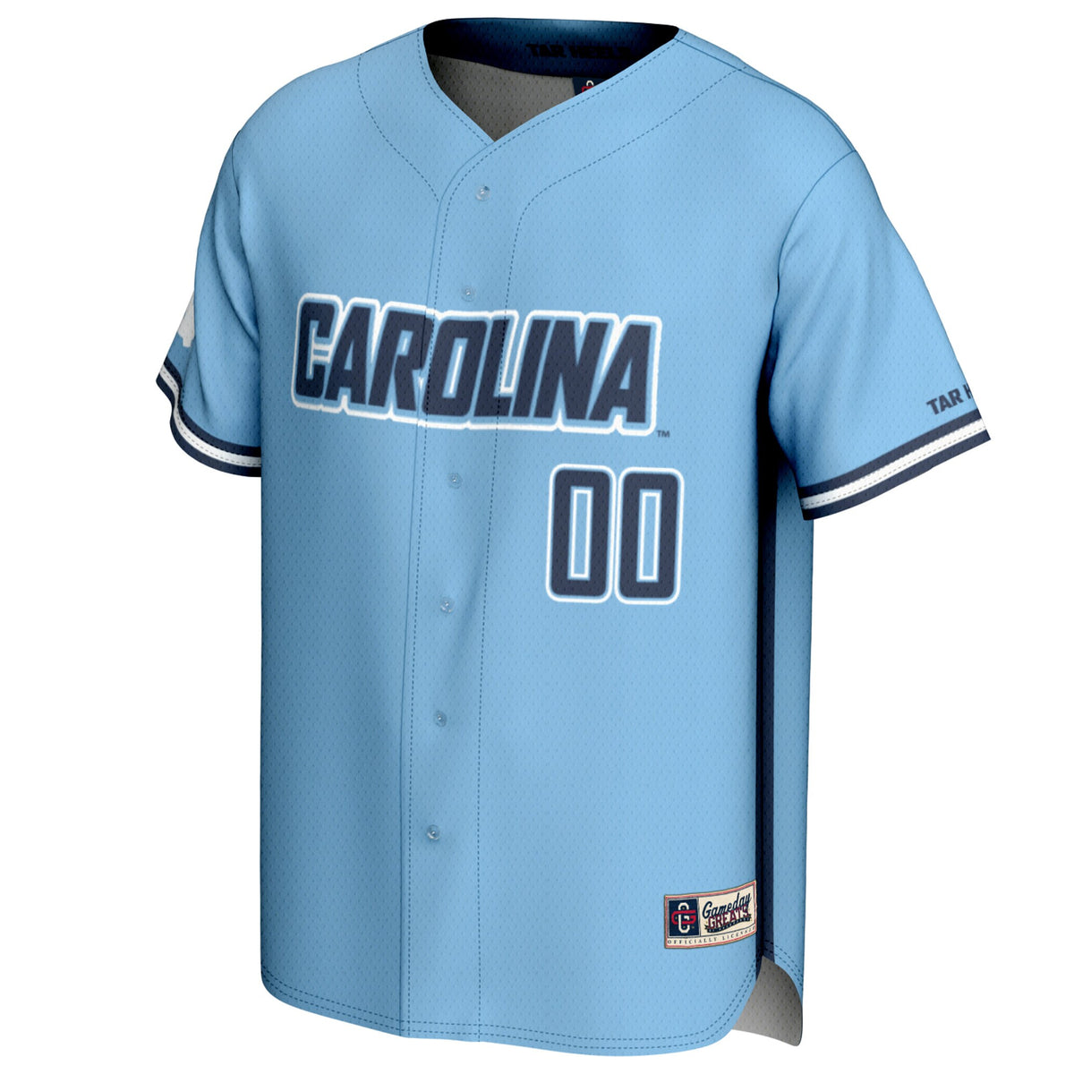 North Carolina Tar Heels GameDay Greats NIL Pick-A-Player Baseball Lightweight Jersey - Carolina Blue