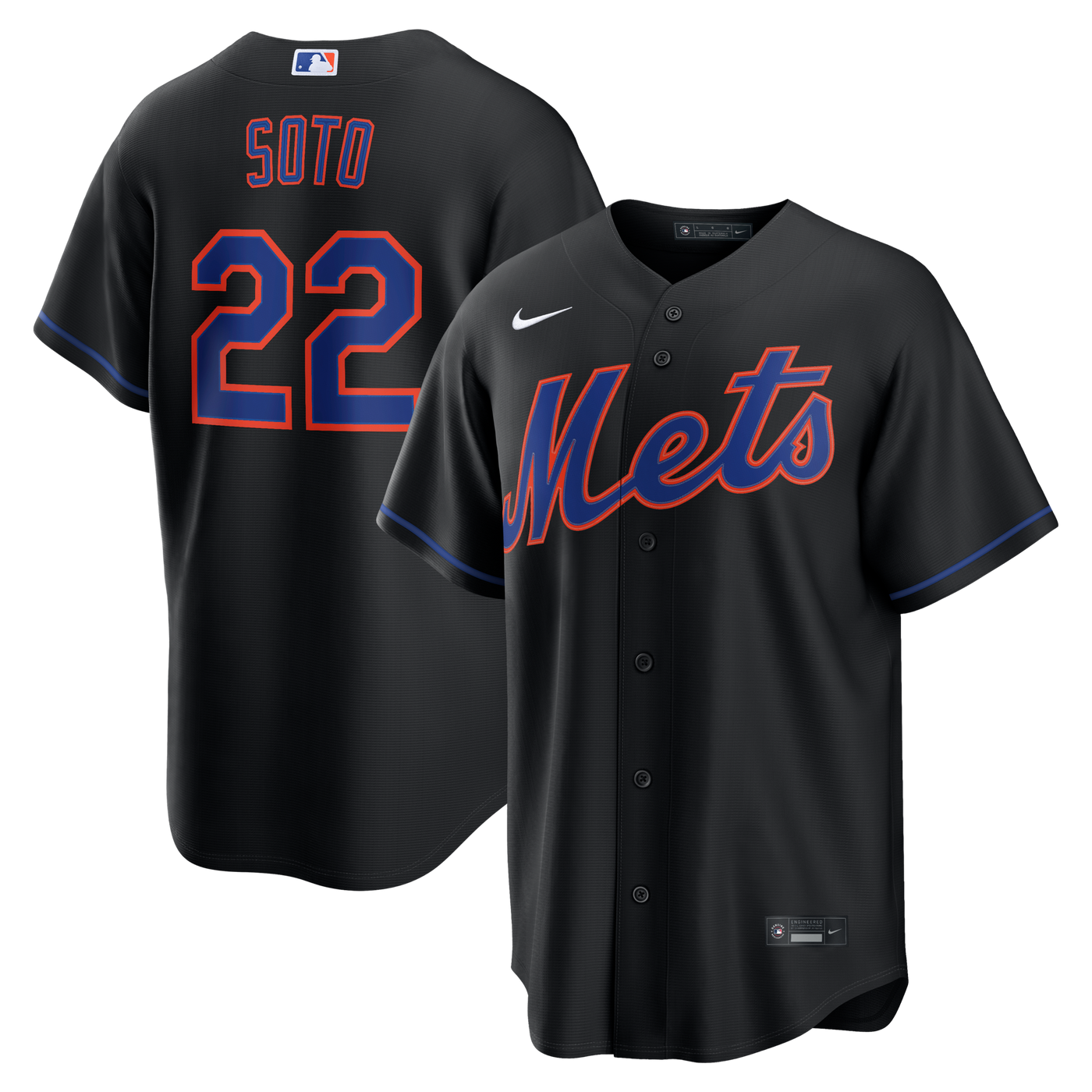 New York Mets Juan Soto Nike Black Alternate Replica Jersey