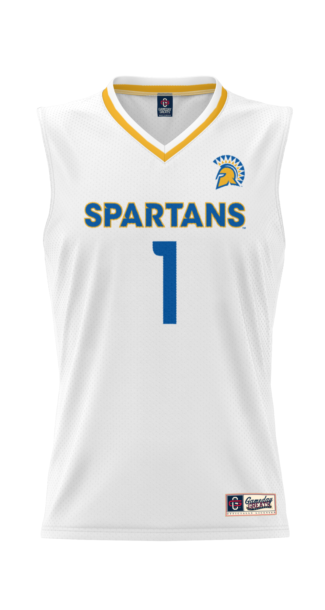 #1 San Jose State Spartans GameDay Greats Lightweight Basketball Jersey - White