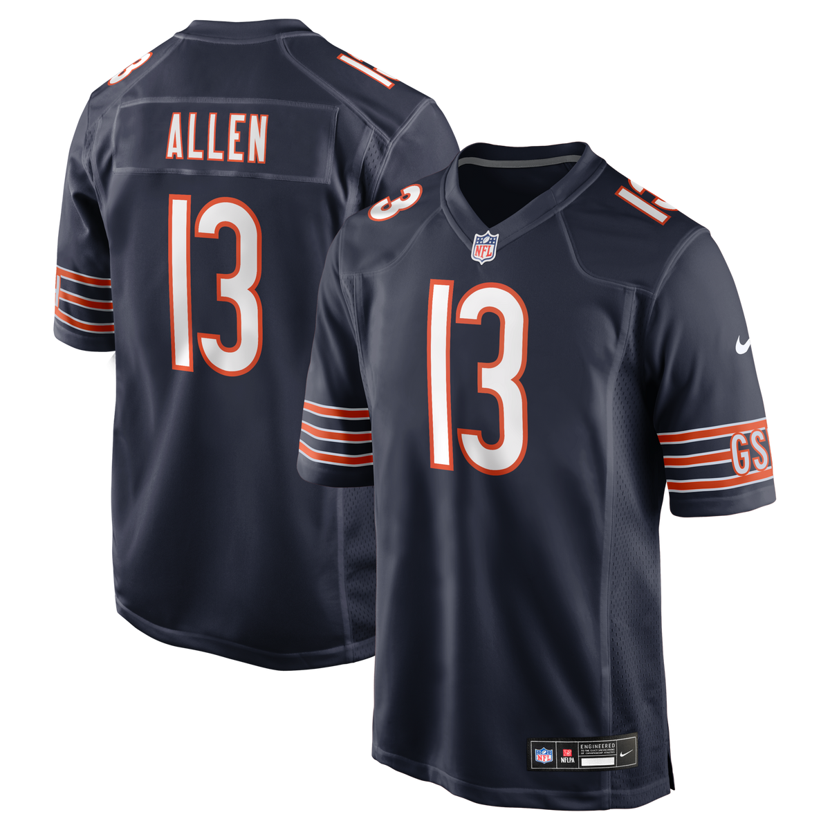 Chicago Bears Keenan Allen Navy Team Game Jersey