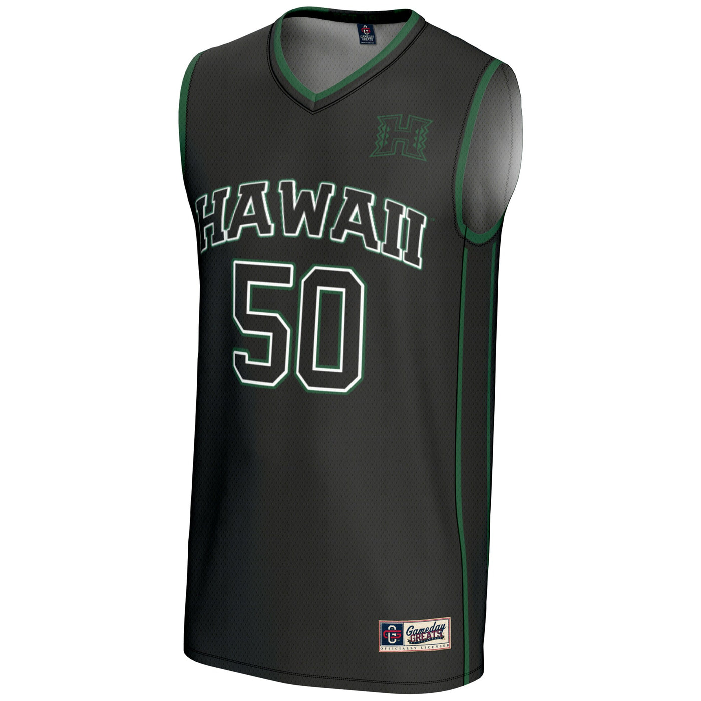 GameDay Greats #50 Black Hawaii Rainbow Warriors Lightweight Basketball Jersey