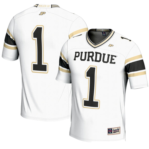 GameDay Greats #1 White Purdue Boilermakers Endzone Football Jersey