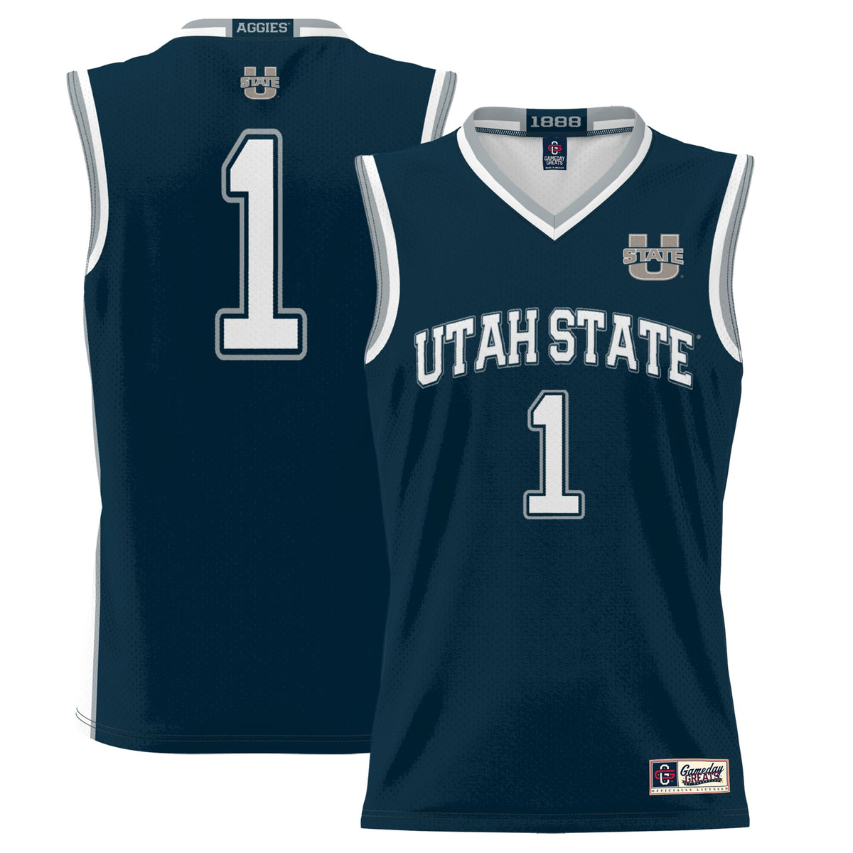 #1 Utah State Aggies GameDay Greats Lightweight Basketball Jersey - Navy