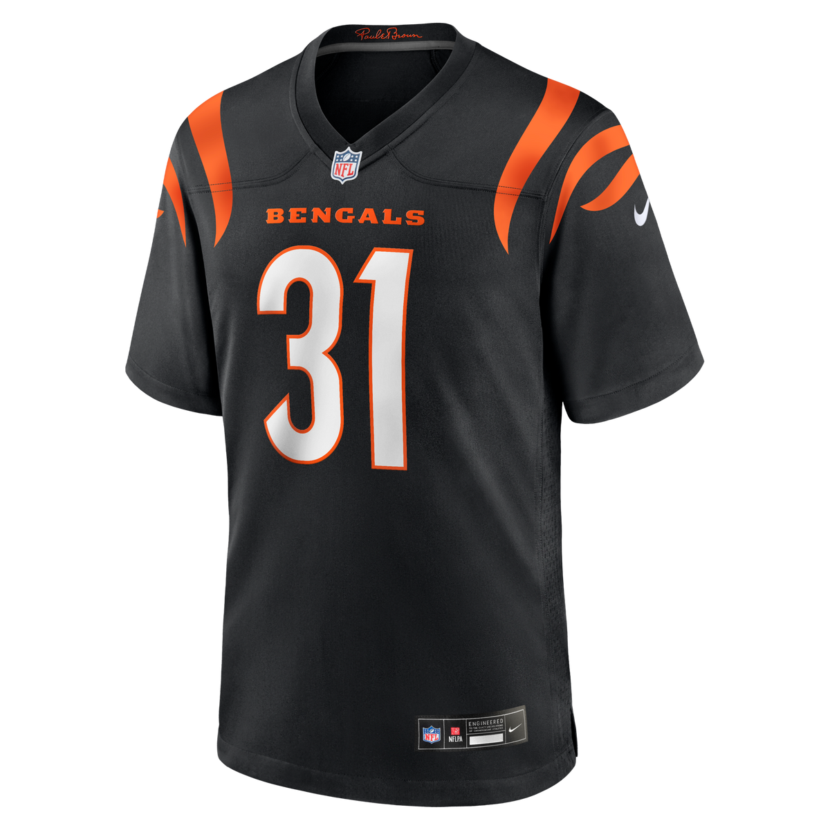 Cincinnati Bengals Ickey Woods Black Retired Player Game Jersey