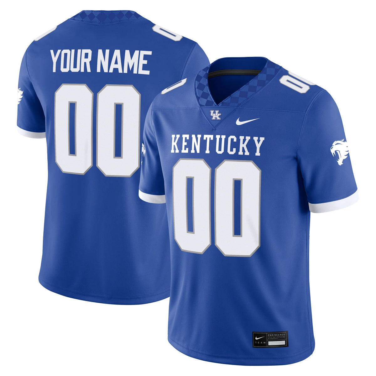 Kentucky Wildcats Custom Football Game Jersey - Royal