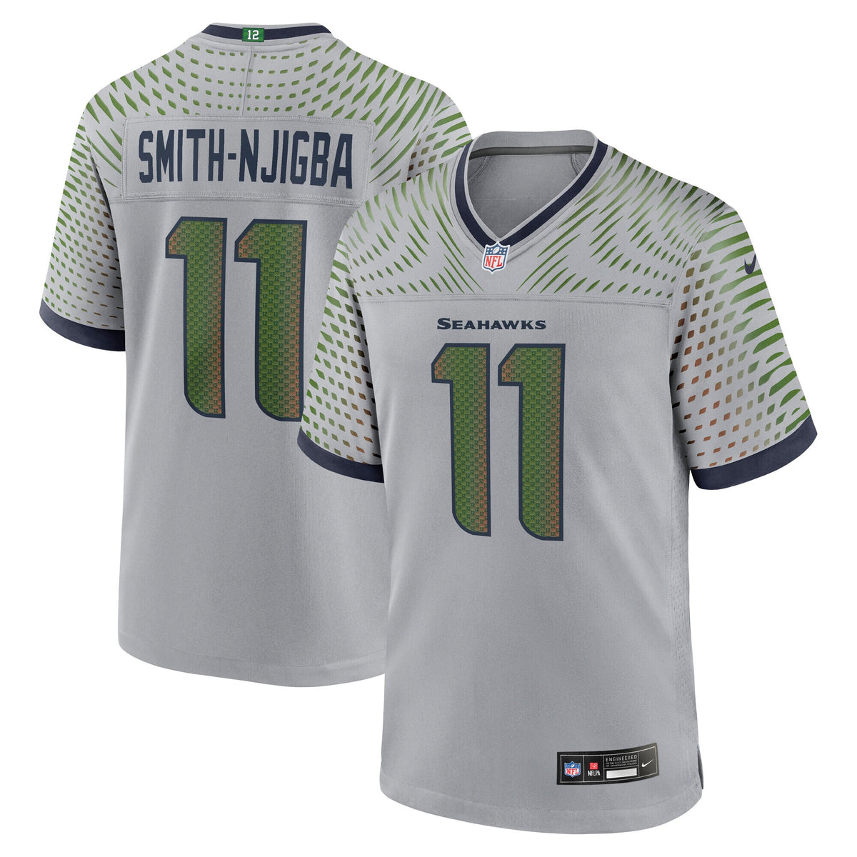 Seattle Seahawks Jaxon Smith-Njigba Wolf Gray 2025 Rivalries Collection Game Jersey