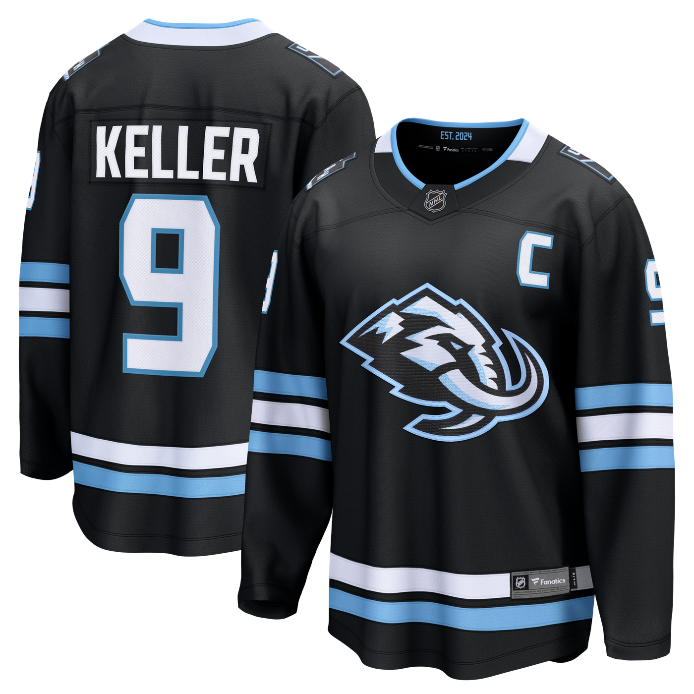 Utah Mammoth Clayton Keller Fanatics Black Home Breakaway Jersey