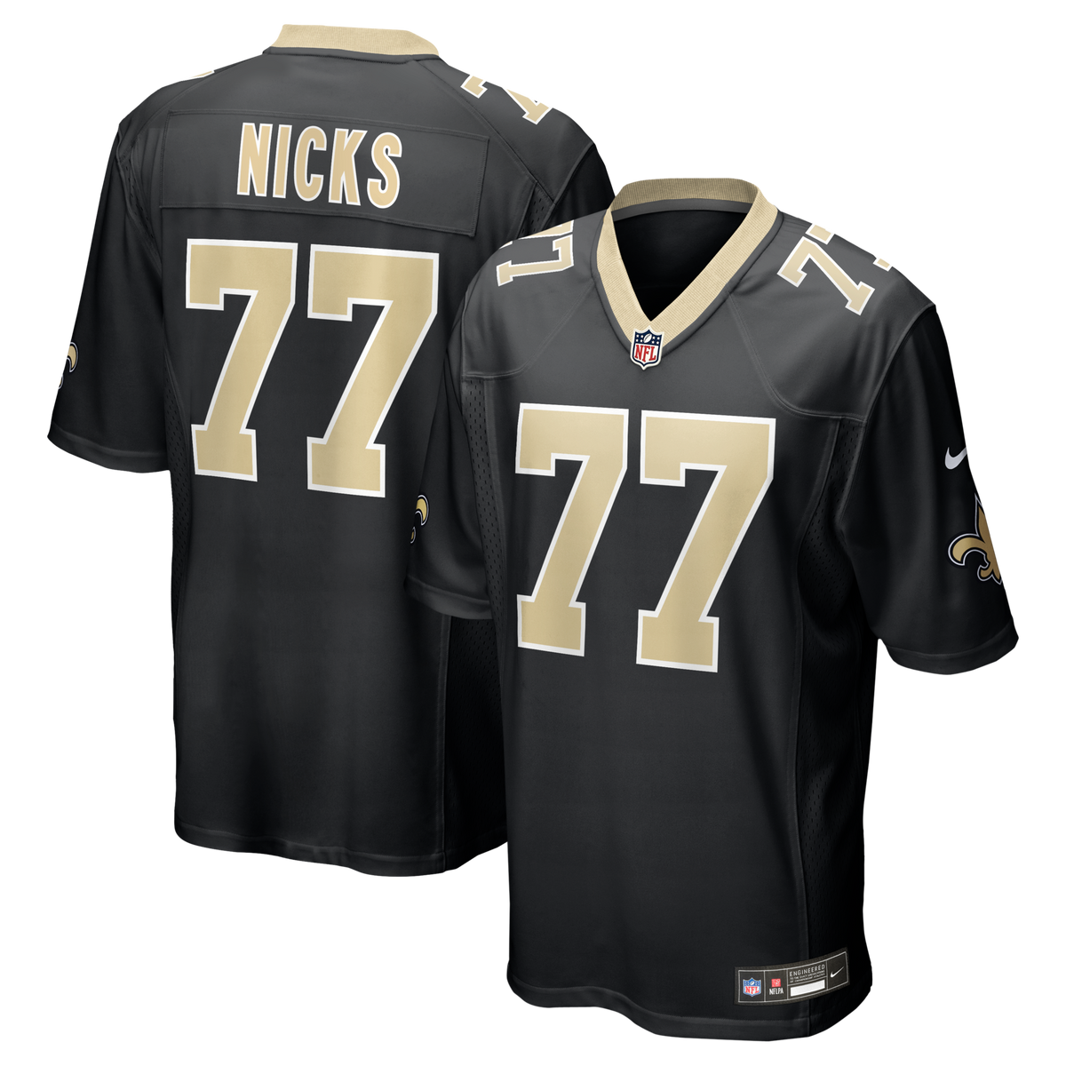 New Orleans Saints Carl Nicks Black Game Retired Player Jersey
